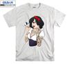 Sexy Tattooed Princess T-shirt Cartoon T Shirt Men Women Unisex Tshirt 2383
