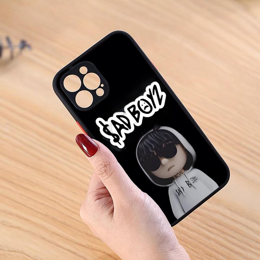 

Singer Junior H Sad Boyz Phone Case Black Matte for iPhone 15ProMax 13 12 11 14 Pro Max Mini 8 7 Plus SE2020 XS Max X XR Cover iPhone13 mini
