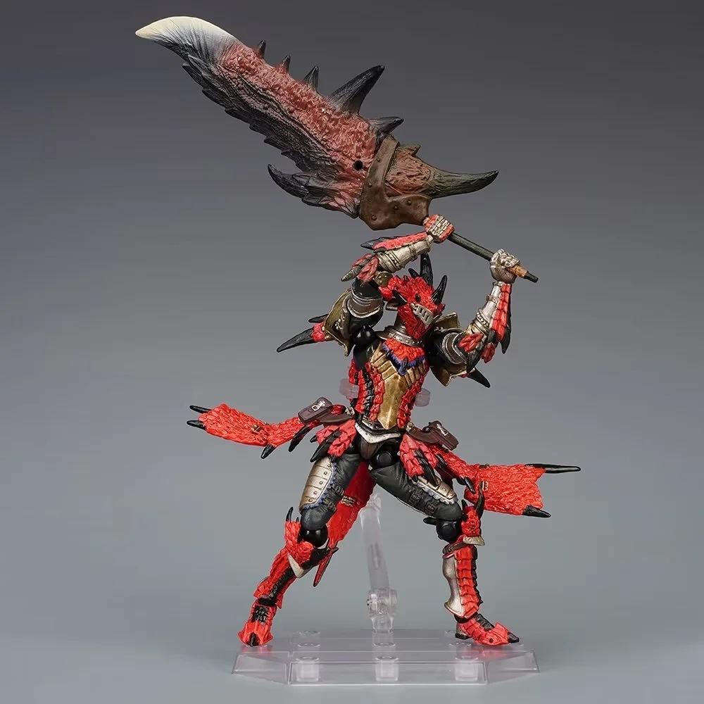 Game Monster Hunter Rathalos Male Hunter flame dragon king lightening wolf  Articulated PVC Action Figure Collectible Model Toys