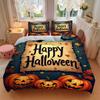 3pcs Halloween Decorations Duvet Cover Set, Cover For Bedroom Guest Room (1 Duvet Cover + 2 Pillowcase, Without Quilt),  yy250922230