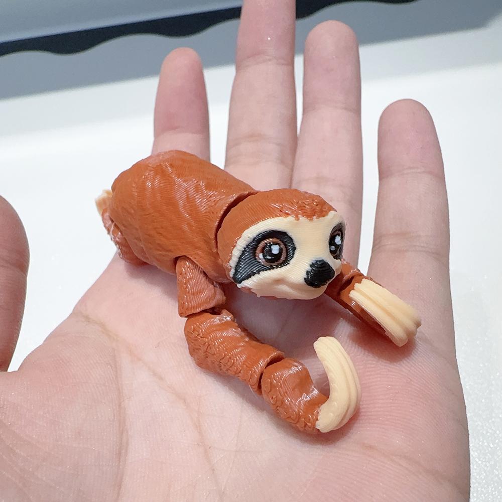 3D-печатная милая и глупая модель ленивца Пластиковое украшение Настольное украшение Скульптура Украшение Праздничный подарок