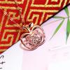 Purple Gold Shiny Apple Pendant Color Gold Fashion Plated Rose Gold Necklace
