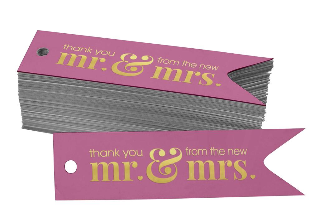 Inkdotpot Pack Of 100 Thank You From The New Wedding Favor Paper Tags Craft Real Gold Foil Hang
