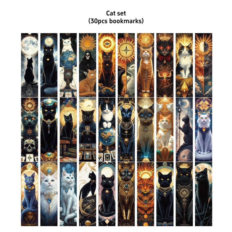 30ks tarotových tajných záložek Sada vitráže Mýtus Design Papír Memo Book Mark Page Marker Jedinečný dárek ke čtení