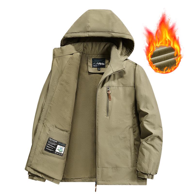 Wasserdichte Winddichte Dick Gefütterte Outdoorjacke für Herren