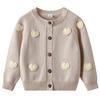 Korean Style Handmade Love DIY Children's Knitted Cardigan Jacket Girls Sweater Cardigan