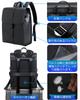 Masa Kawa Genuine Leather School Backpack for Men, Large Capacity, 14-inch Laptop Backpack, YKK Zipper, Waterproof, Casual, Perfect for Business