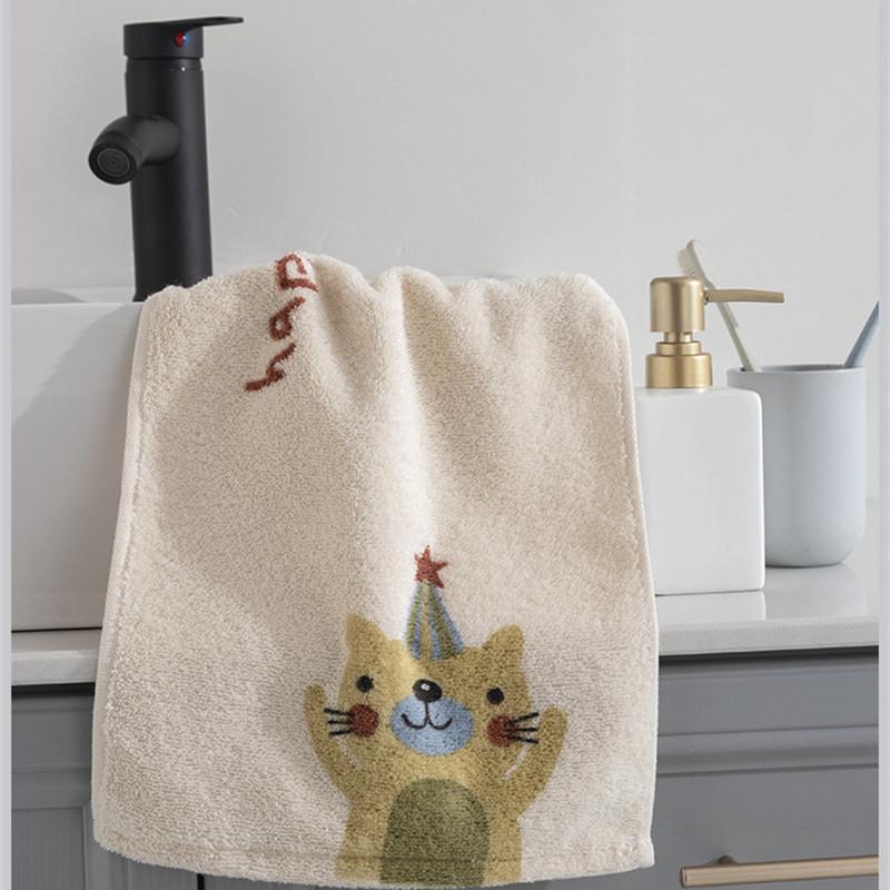 1Pc 25x50cm 100% Cotton Cartoon Lovely Cat Printed Children Kids Baby Gift Home Bathroom Hand Face Towel