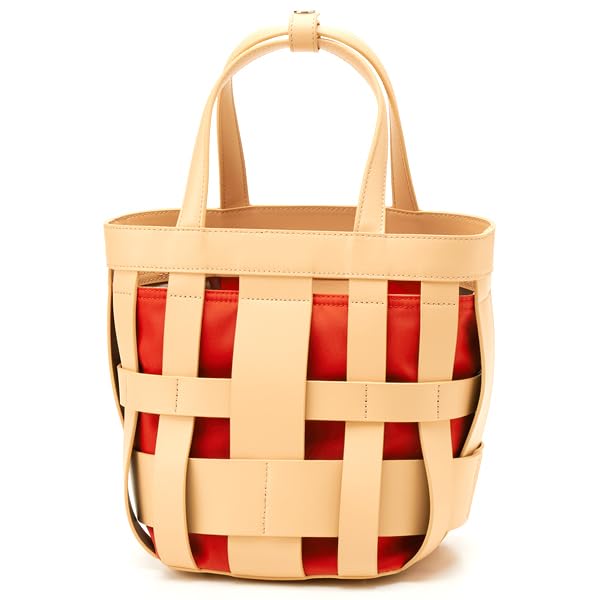 

Handbag Mesh Basket Bag Small Orange [Isaac] [Recycled Leather] (45)