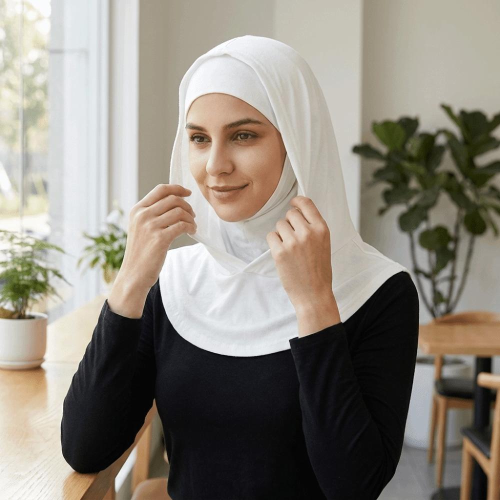 Breathable Integrated Base Headscarf Multifunctional Neck Cover Hat Soft Elastic Hooded Scarf  Gift