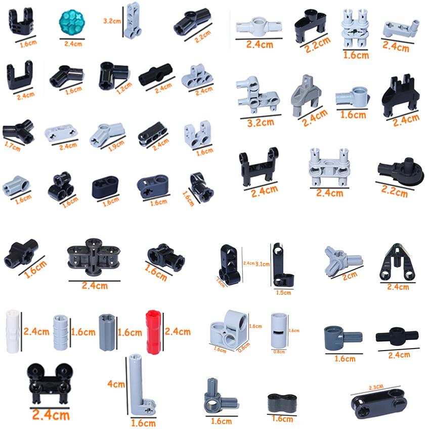 Technical Part MOC Pin Connector Perpendicular with Pins Building Blocks Bricks Gift for Kids 2393