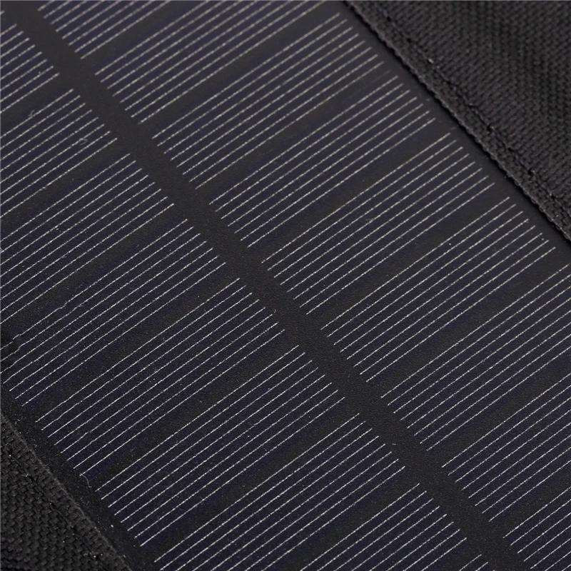 8 Fold Monocrystalline Foldable Solar Panel 25W Portable Folding Bag 2 USB Output Outdoor Power Bank Hiking Mobile Phone Charger