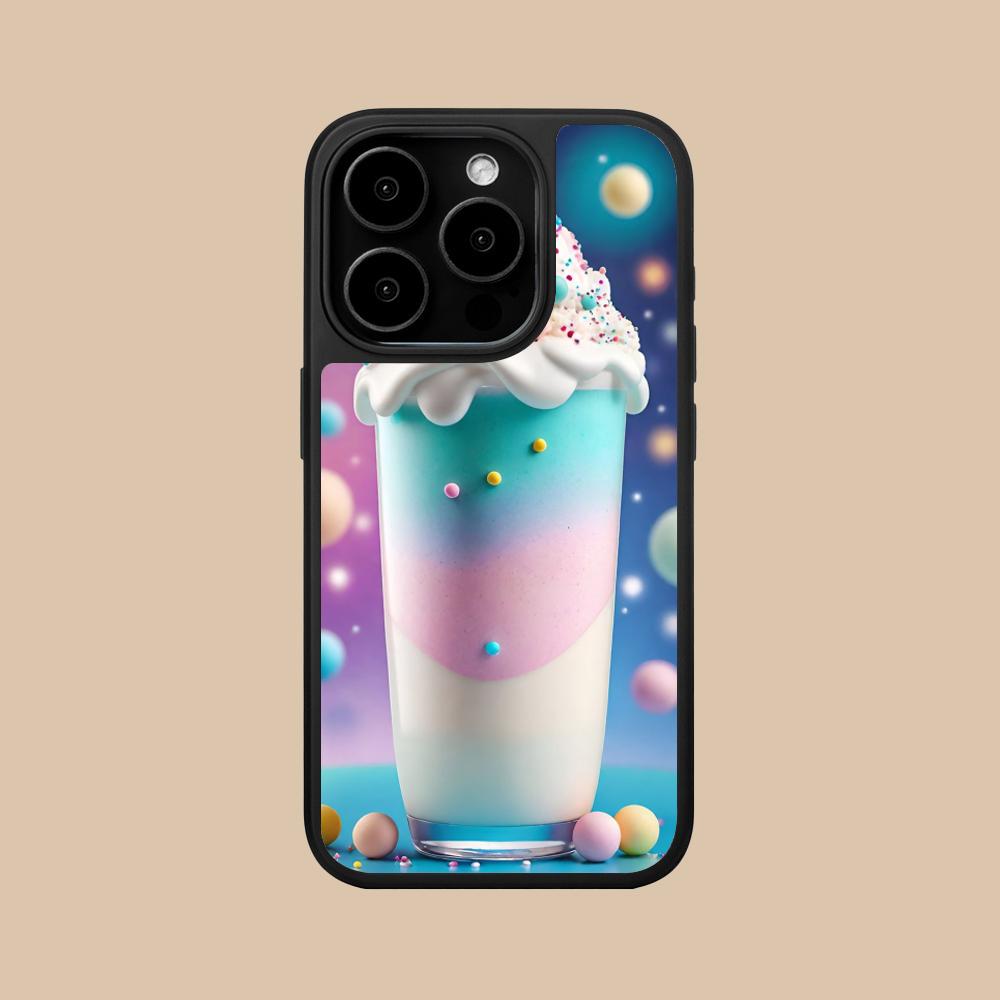 Milkshake Icecream Mobile Phone Case for iPhone 17 16 15 14 13 12 11 Air Pro Max Plus Matte Surface Colorful Cover Luxury Pretty