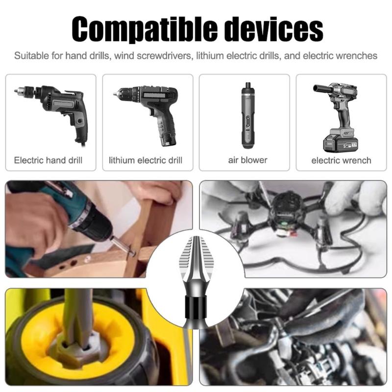 6Pcs/pack High Strength Alloy Steel Screwdriver Bits Set Rust Resistant for Furniture Assembly and Various Repair Needs