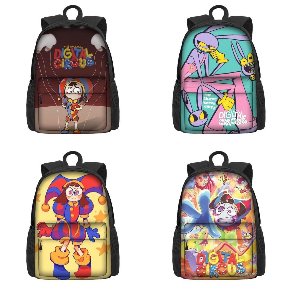 Mochila Escolar O Incrível Circo Digital Para Meninos E Meninas Respirável E Durável 3º-4º Ano Estilo Moderno E Descolado Material Poliéster