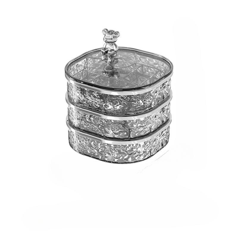 1pc 3 Tier Jewellery Organiser, 360 Rotating Jewellery Organiser , For Hairbands Earrings Rings Necklaces
