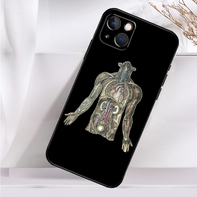 Menschliche Anatomie Stoßfeste Hülle Für iPhone 17 15 16 Pro Max 11 14 Plus 12 13 Mini 16e 17 Air Handyhülle