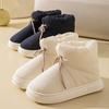 Women's Winter Fuzzy Warm House Slippers Waterproof Fur Lined Furry Slippers Non-slip Ankle Bootie Home Shoes Indoor Outdoor Cozy Snow Boots for Women