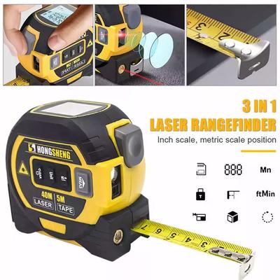 1PC High Precision 3in1 5M Digital Laser Tape Measure Ruler Distance Meter For Building Measurement High Elasticity Measure Too