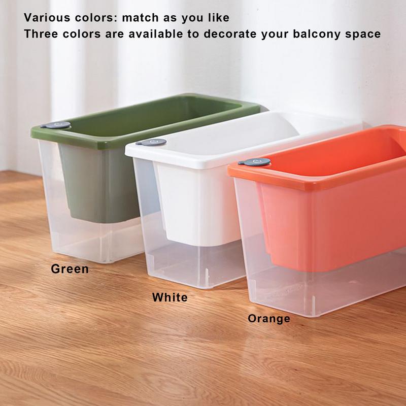 Self-Watering Flower Pots Garden Floral Cultivation Box Small Rectangular For Apartment Balcony Water Plant Pot