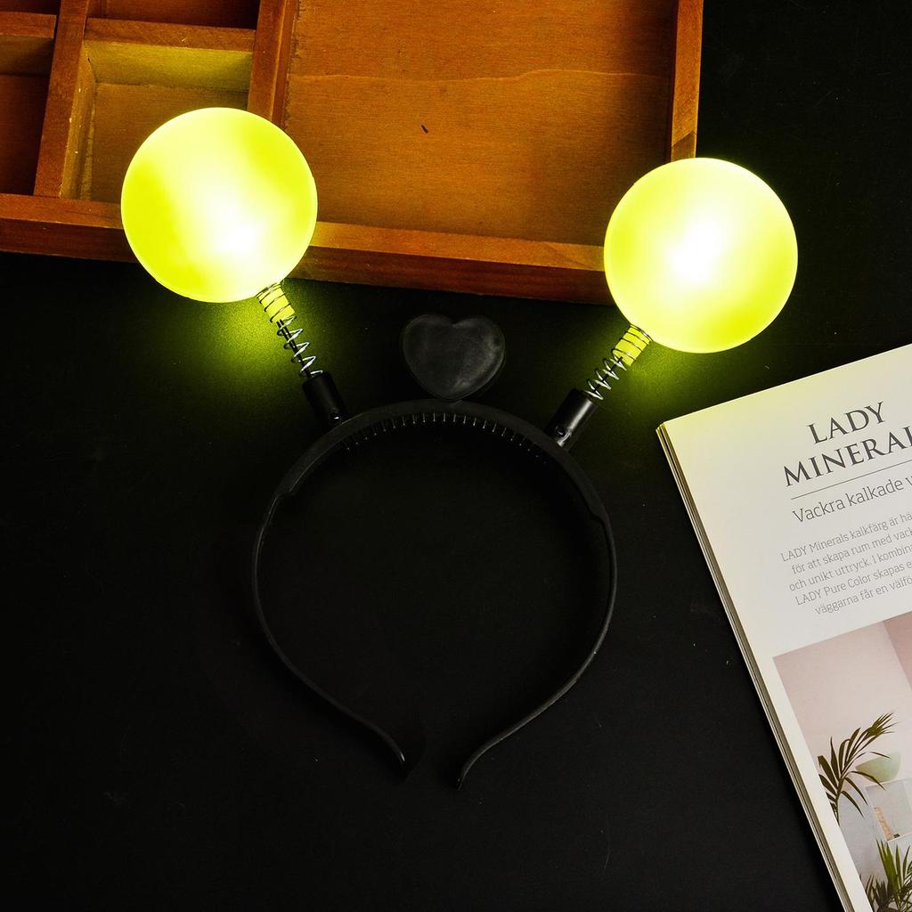 Yellow Glow Stick Lollipop Headband: Luminous Children's Headdress for Concerts and Cheering