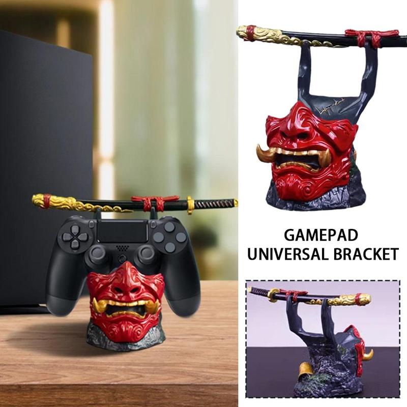 Držák herního ovladače Tvář ďábla Bojovník Mečoruky Držák ovladače Vhodný pro Ps5/4Ps5/Ps4/Xbox/Switch Držák ovladače
