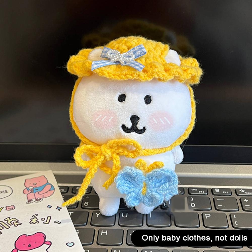 For 13cm Joke Bear Doll Clothes Fashion Clothes Hat Doll Clothes Color Match Triangular Scarf Dolls Accessories Cute Decoration Little Clothes
