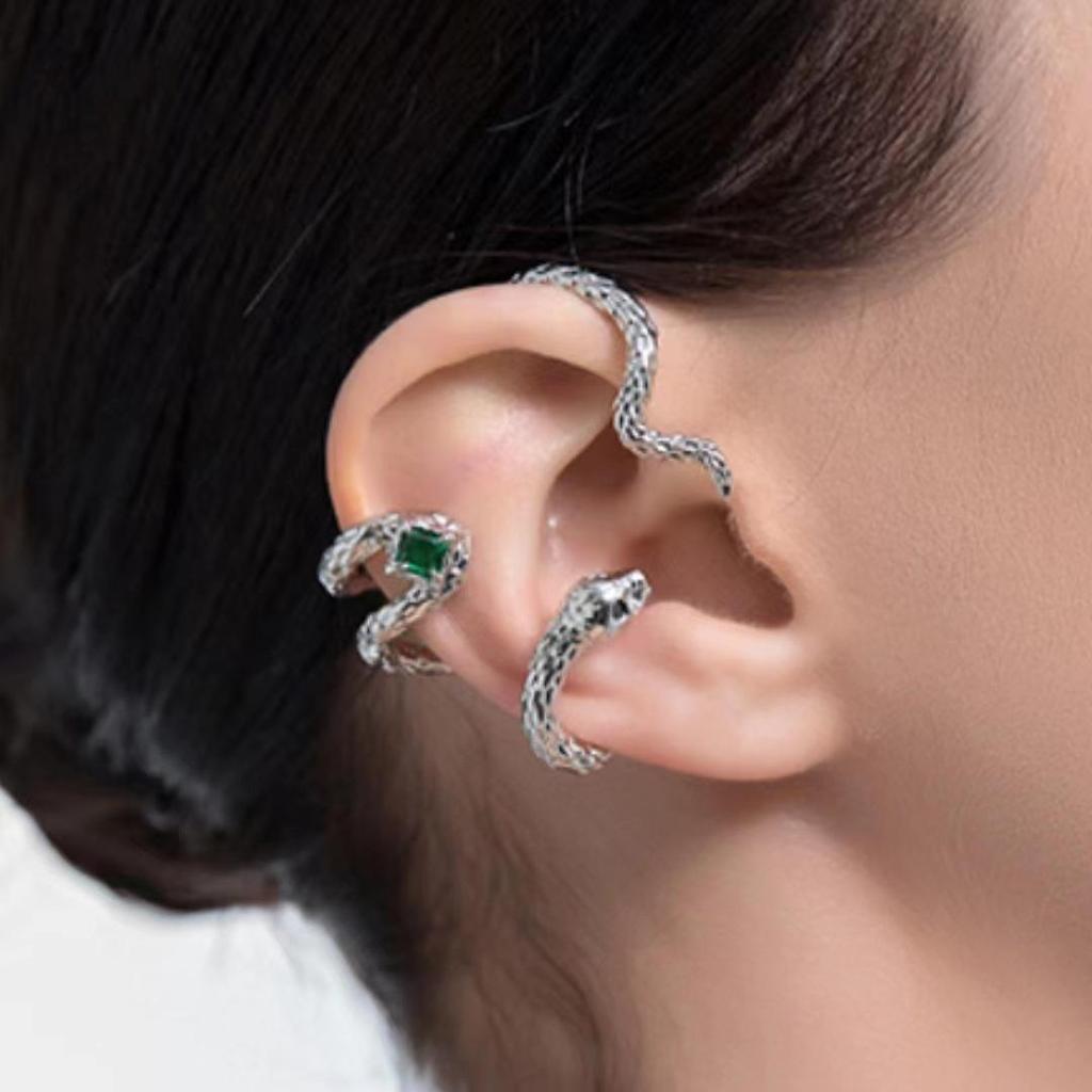 Snake-Shaped Ear Cuff: High-End, No Piercing, Japanese & Korean Style Ear Clip Jewelry for Women