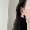 Korean Inspired C-Shaped Pleated Stud Earrings: Stylish & Versatile Design with a Light Luxury Touch