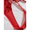 New Sexy Hollowed-out Love Girl Three-point Erotic Underwear Set