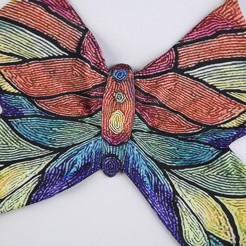 Butterfly Crop Tops Backless Strap Camis Sexy Tank Tops T Shirt Backless Short Clothes Aesthetic Lady Vest Streetwear