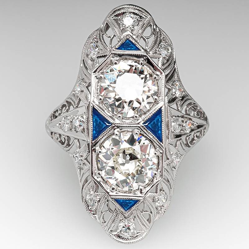 Huitan Geometric Design Women Hollow Ring Inlaid Shining Cubic Zirconia Delicate Party Accessories for Female Vintage Zircon 6