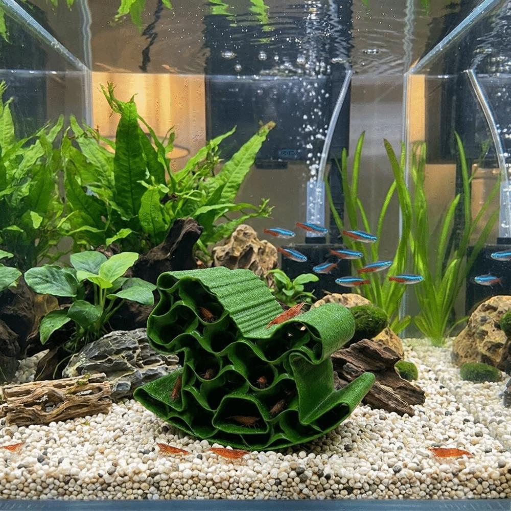 3D Printed Shrimp Hideout Simulation Aquarium Ornament Creative Fish Hollow Shelter  Office