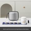 Meijin Mutton-fat Jade White Porcelain Travel Tea Set