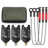 Fishing Bite Alarms and Chain Alert Swingers Set LED Indicator Alert Fishing Swingers with Zipper Box Red