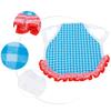 Chicken Vest Grid Poultry Back Protection Apron with Elastic Lace for Chicken Ducks GoosesBlue Grid