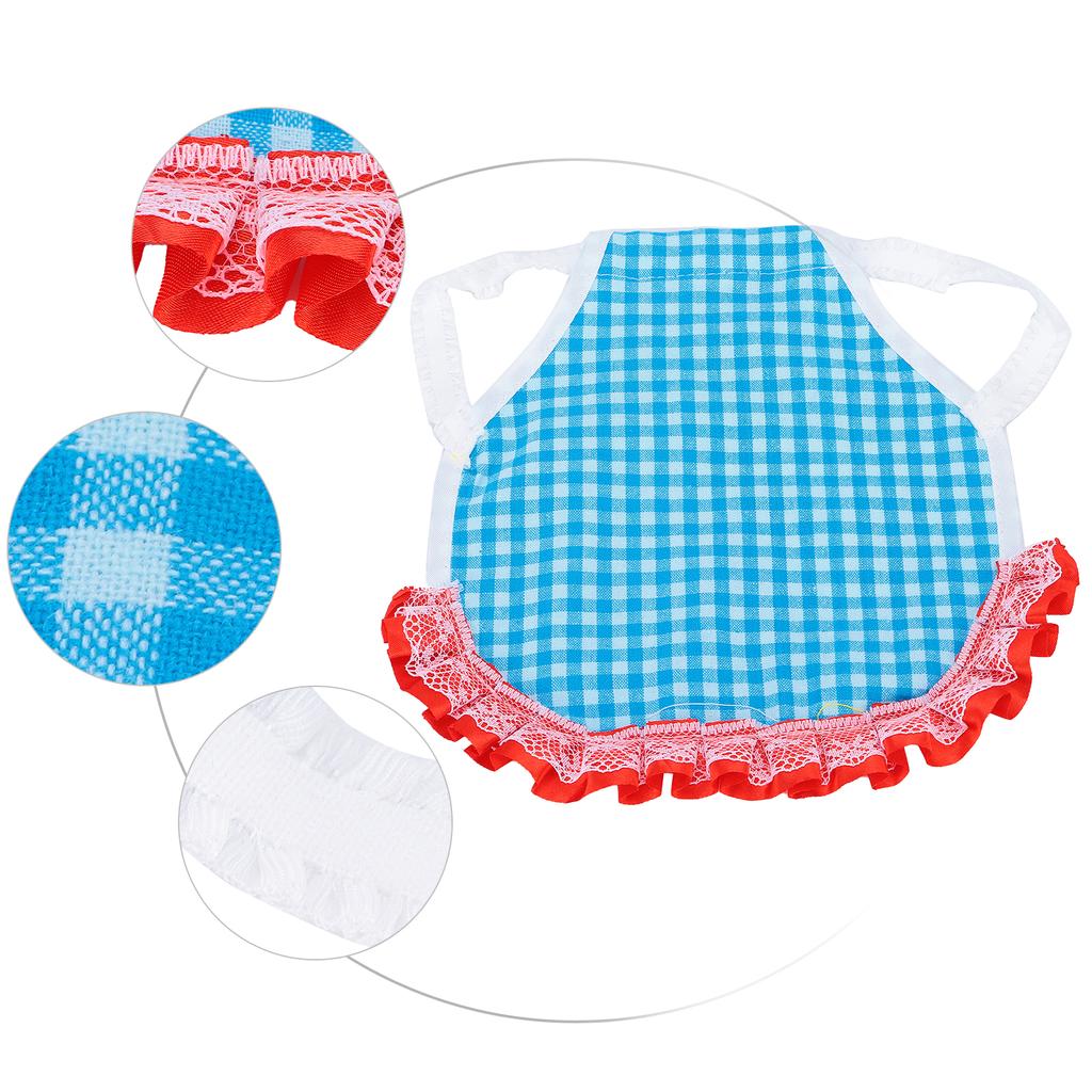 Chicken Vest Grid Poultry Back Protection Apron with Elastic Lace for Chicken Ducks GoosesBlue Grid