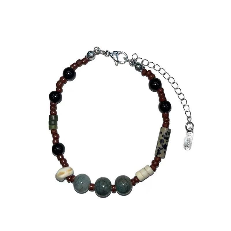 Vintage Geometric Natural Stone Bracelet For Men And Women Artistic Jewelry Ethnic
