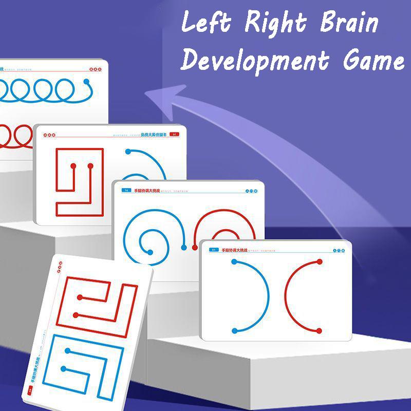 Kid Pen Control Training Education Toy Montessori Fine Motor Skill Track Board Thinking Challenge Brain Game Parish Sensory Toy