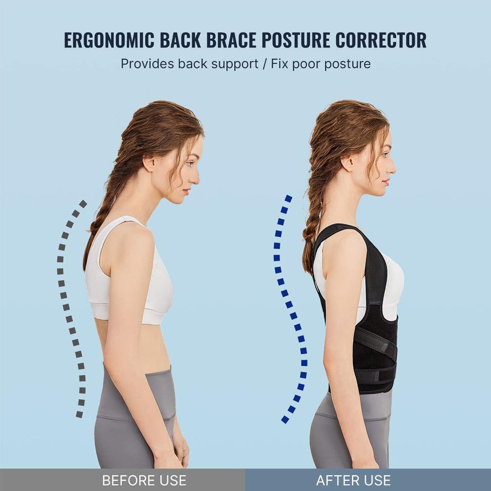 1Pcs Back Brace Posture Corrector For Women Men, Back Straightener Posture Corrector, Back Pain, Adjustable Posture Trainer