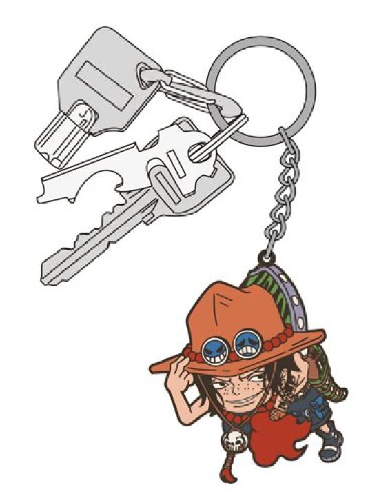 One Piece Ace Pinching Keychain