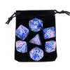7pcs Dice with Bag DnD D4,d6,d8,d10,d%,d12,d20 Polyhedral Board Game Pieces RPG