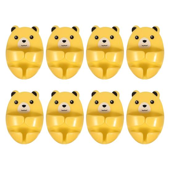 Socket Hanger Cartoon Bear Design Socket Holder Self-Adhesive No-Punch Wall Socket Holders Cable Management
