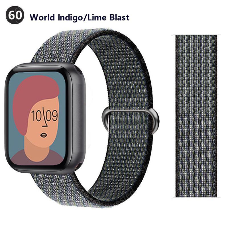 2pcs Straps For Apple Watch Band 44mm 40mm 45mm 46mm 42mm 49mm 41mm Nylon Loop Bracelet iwatch Series 10 9 8 7 6 5 3 se ultra 2