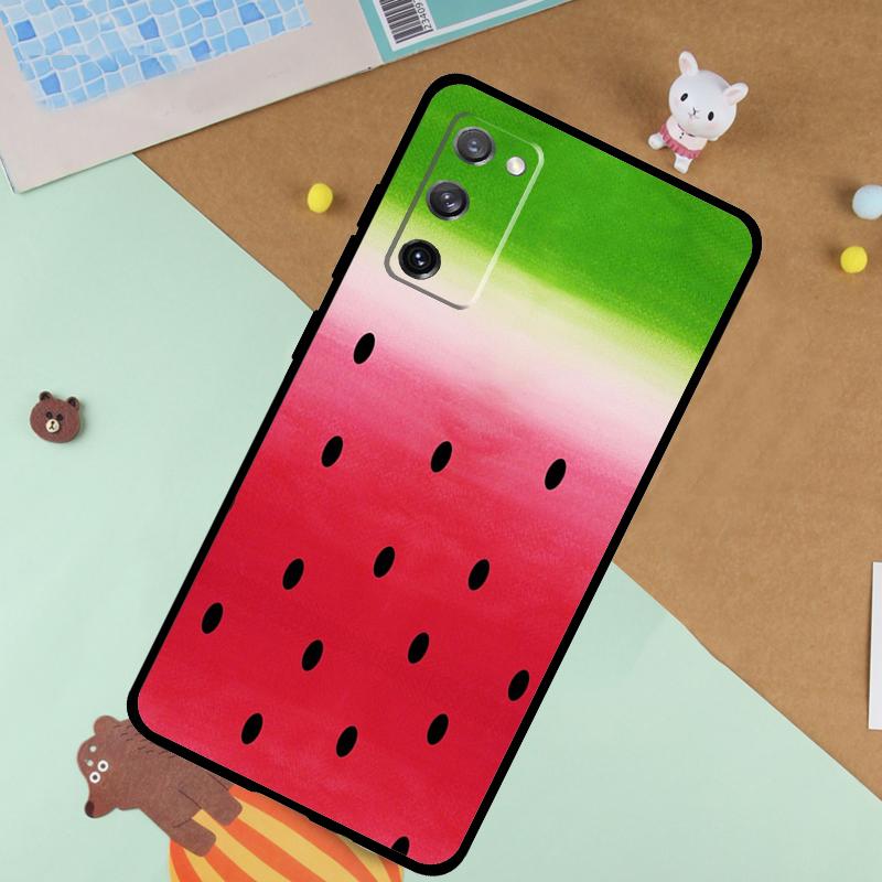 Cute Summer Fruit Watermelon Soft Case For Samsung Galaxy S24 Ultra S9 S10 S20 S22 S21 Plus S23 FE S25 Ultra Funda Cover