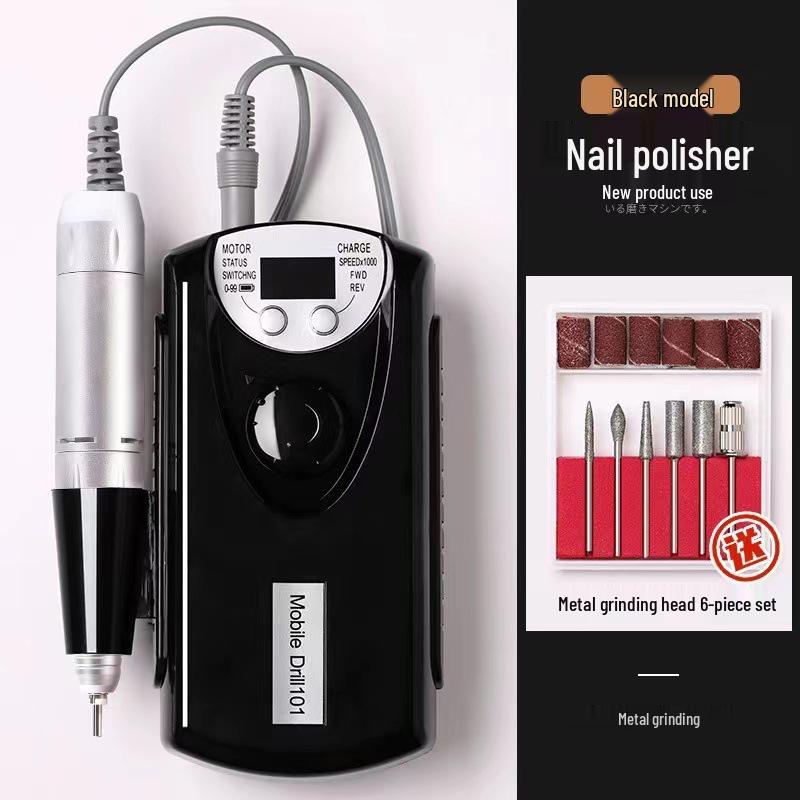 101 Portable Nail Salon Grinder: Rechargeable Tool for Nail Shaping, Polishing, Removal of Dead Skin and Nails