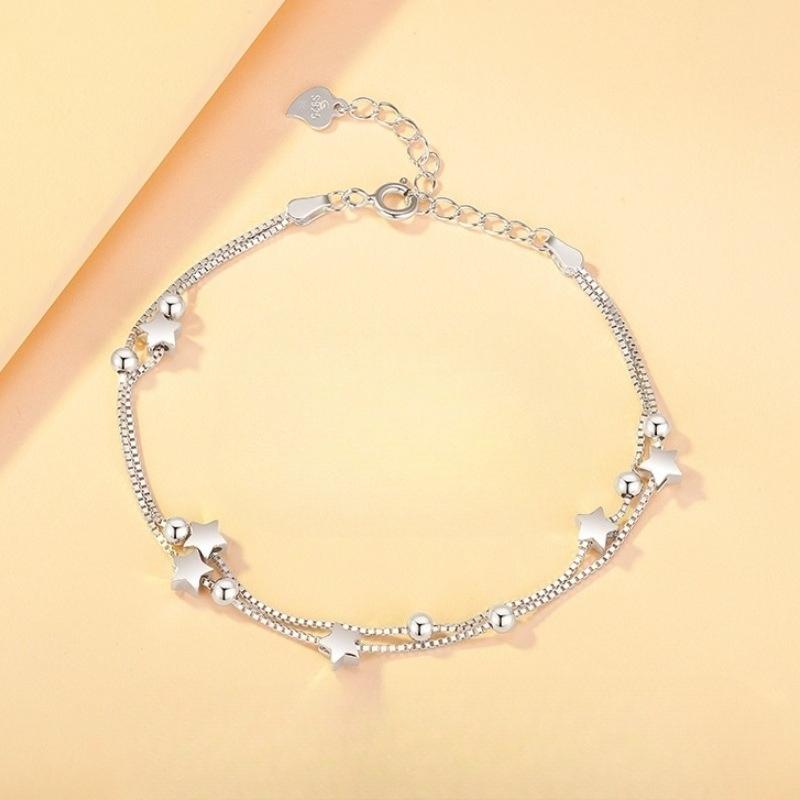 925 Silver Ball Necklace Bracelet Set for Woman Luxury Original Multi Layer Beads Jewelry Set Party Exquisite Jewelry