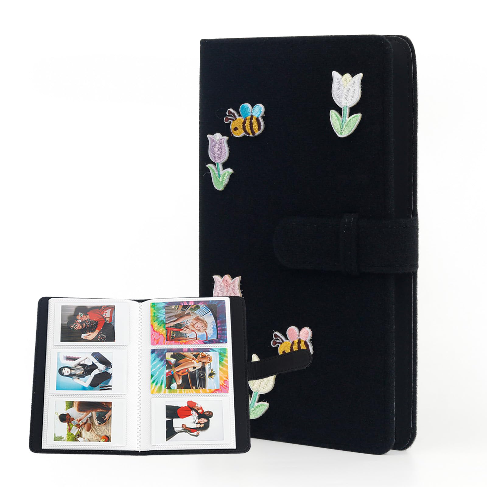

Easy Hood Instax Album Notebook Type Photo Album для Fujifilm INSTAX MINI Instant Camera Film DIY Альбом из черного фетра на 96 фотографий Карманный альбом