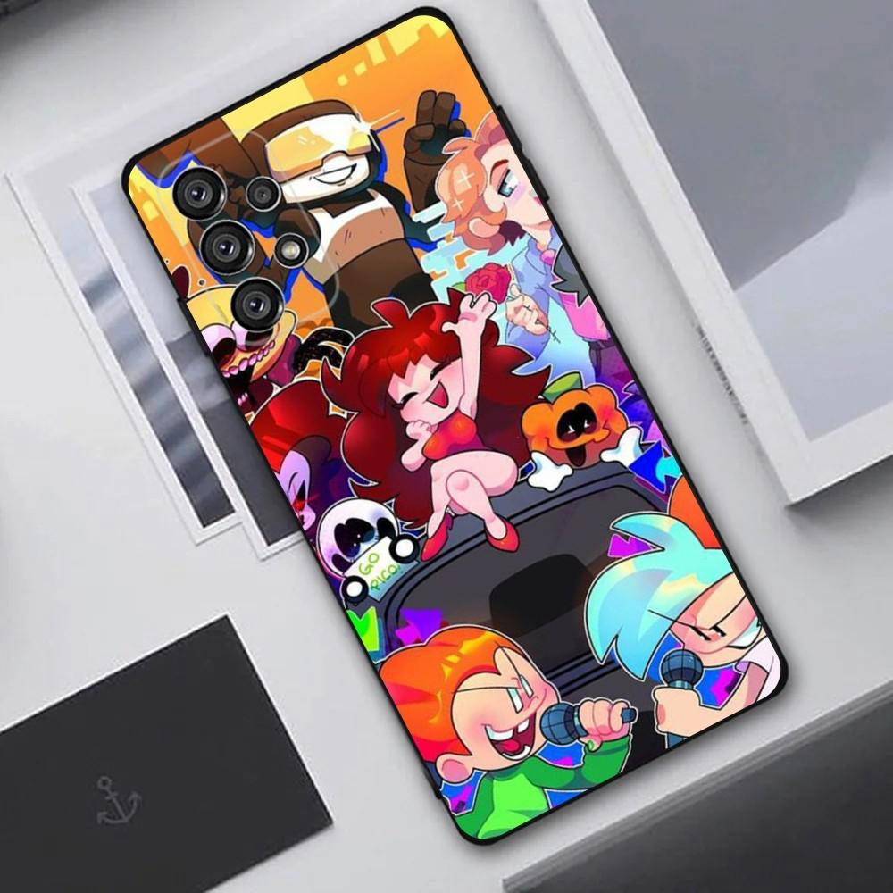 Friday N-Night Funkin Phone Case For Samsung Galaxy A20,A21s,A22,A31,A32,A52,A53,A72,73,A80,A91 Soft Black Cover