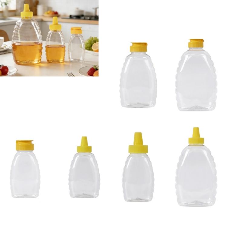 Clear Sauce Jar With Not Spill Lid Plastic Convenient Transparent Condiment Bottle for Everyday Cooking Needs